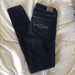 Abercrombie & Fitch Low rise dark skinny jeans
